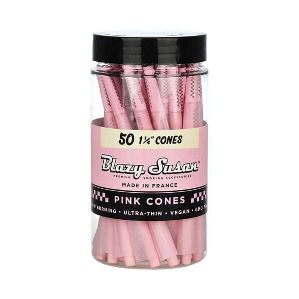 Blazy Susan 1 1/4 Pink pre-roilled cones (50pc)