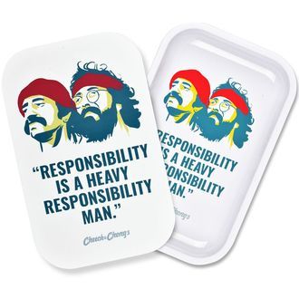 Metal Rolling Tray With Lid Small (Cheech & Chong x Pulsar)