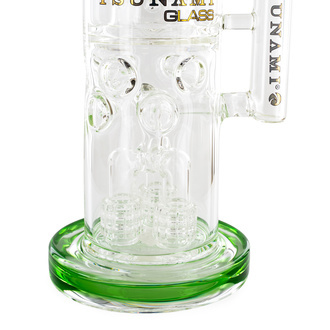 Barrel Showerhead Drum Honeycomb Bong 20'' (Tsunami Glass)