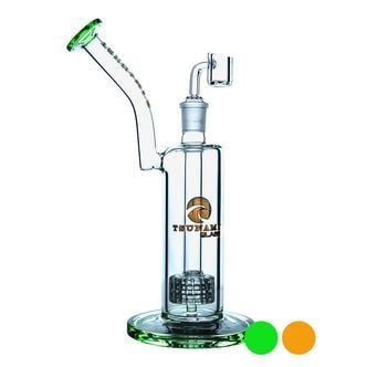 Shower Head Dab Rig 11" (Tsunami Glass)