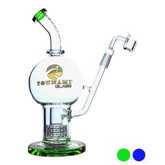 Shower Head Globe Dab Rig 11'' (Tsunami Glass)