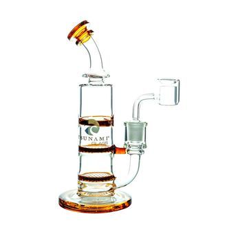 Double Honeycomb Turbine Dab Rig 8″ (Tsunami Glass)