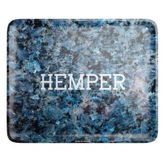 Rolling Tray ''Luxe Marble'' Black/Blue (Hemper)