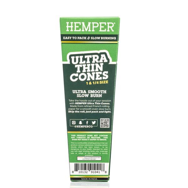 Ultra Thin White 1 1/4 Cones (Hemper) 6pk