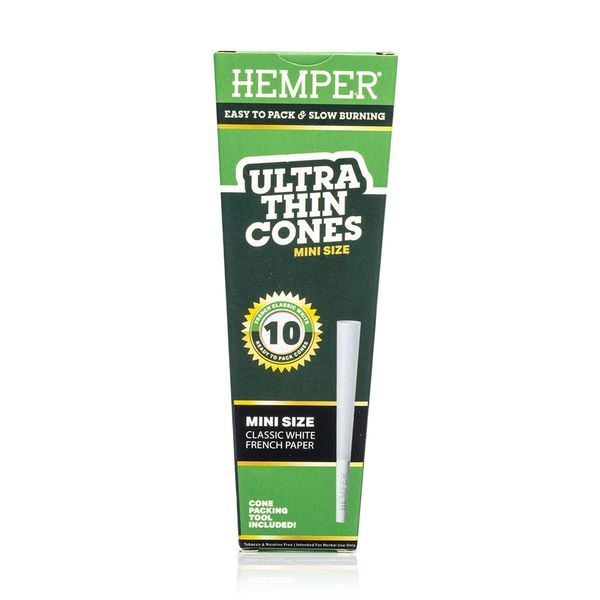 Ultra Thin White Mini Cones (Hemper) 10pk