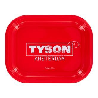 Metalen Rolling Tray Rood "Tyson Amsterdam" (TYSON 2.0)