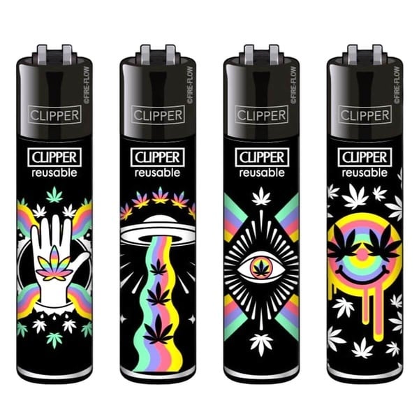 Aansteker Clipper 420 Rainbow