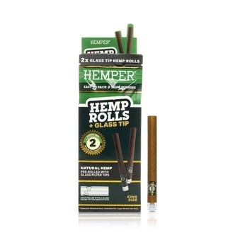 King Size Cones + Glazen Filter Tips, 2-Pack (Hemper)