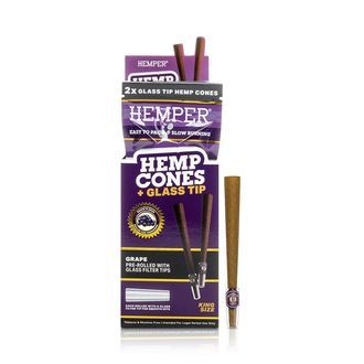 King Size Cones + Glazen Tips 2-pack (Hemper)