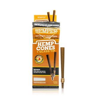 King Size Cones + Glazen Tips 2-pack (Hemper)