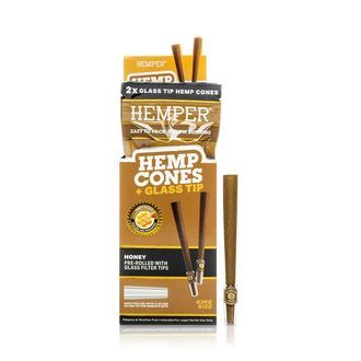 King Size Cones + Glazen Tips 2-pack (Hemper)