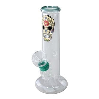 Skull Mini Glass Bong (Near Dark)