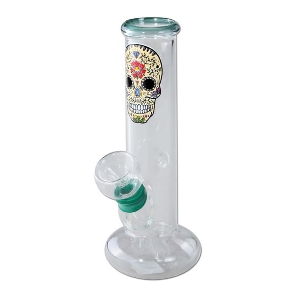 Skull Mini Glass Bong (Near Dark)