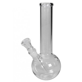 Glazen Bong Straight met Ronde Bodem