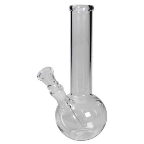 Glazen Bong Straight met Ronde Bodem