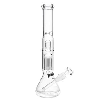 Black Leaf Glazen Bong Met Percolator En Koepelvormige Diffuser