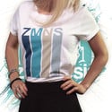 Retro T-Shirt Rolled Sleeve | Dames