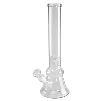 Clear Straight Glazen Bong