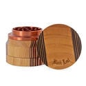 Aluminium/Houten Grinder (Black Leaf)