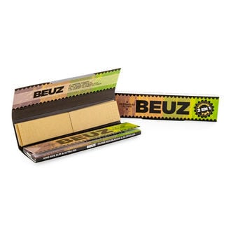 BEUZ King Size Slim Ongebleekte Bruine Vloei + Tipjes