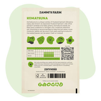 Komatsuna (Brassica Rapa Perviridis) Zaden