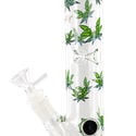 Leaffly Cylinder Ice Bong (Black Leaf)