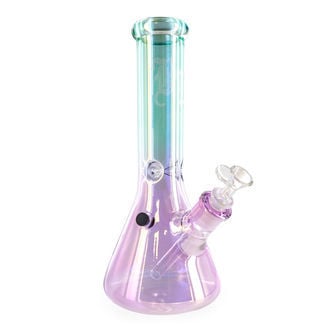 Glazen Regenboog Ice Bong (Black Leaf)