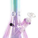 Glazen Regenboog Ice Bong (Black Leaf)