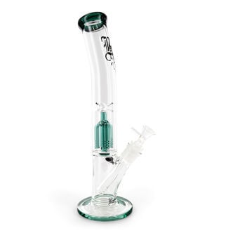 Glazen Ice Bong met Percolator (Black Leaf)