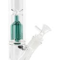 Glazen Ice Bong met Percolator (Black Leaf)