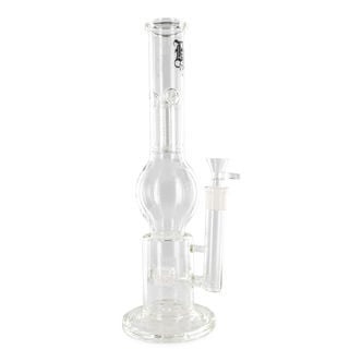 Triple Percolator Glazen Bong (Black Leaf)