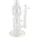 Triple Percolator Glazen Bong (Black Leaf)