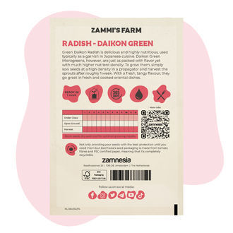 Microgreens Radijs - Groene Daikon (Raphanus Sativus) Zaden