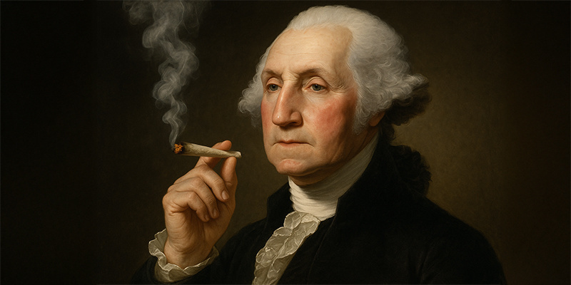 George Washington stak graag een joint op