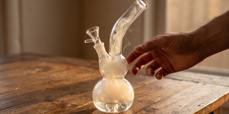 Glazen Bong Met Dubbele Bowl