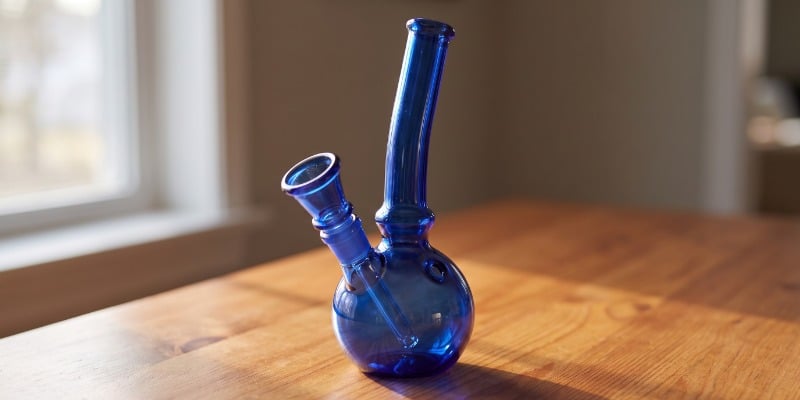 Glazen Bong Blauw