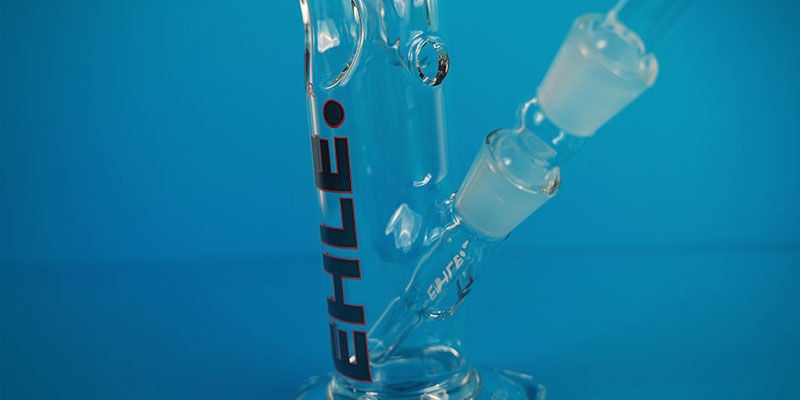 EHLE Glass Ice Bong Black Hole