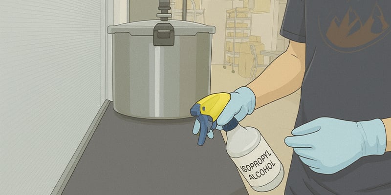 1. Steriliseer je werkruimte en gereedschap