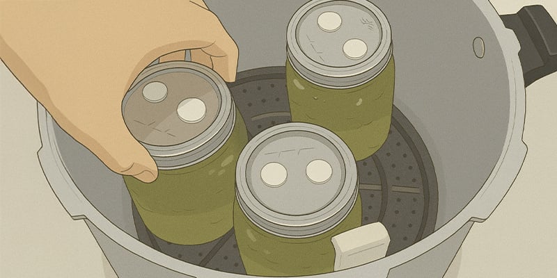 3. Steriliseer de pot