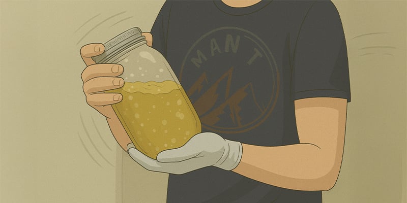 6. Stel je liquid culture bloot aan zuurstof