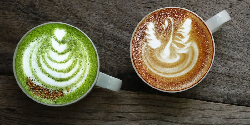 Matcha vs. koffie