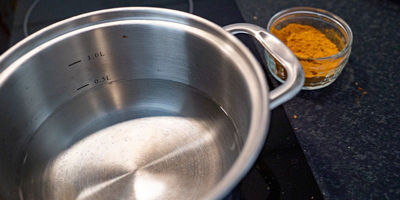 Werkwijze: Breng 500ml Water In Een Pan Aan De Kook