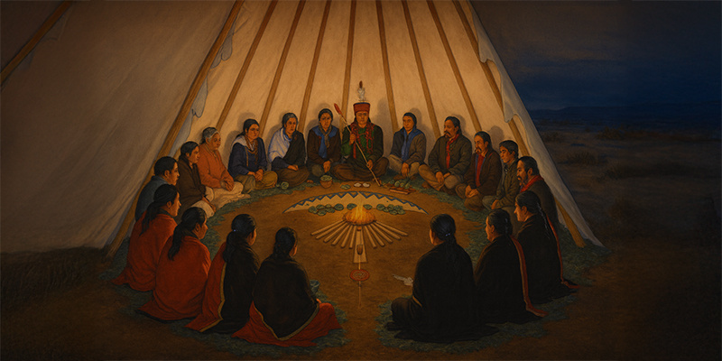 Het verloop van een peyote ceremonie