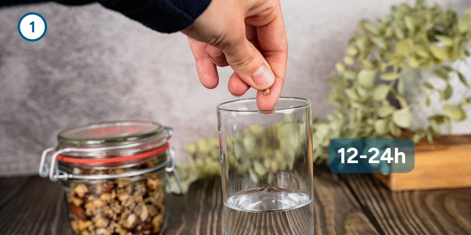 Methode met weken in water