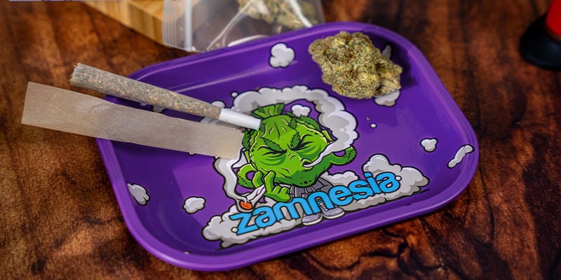 Budhead Metal Rolling Tray Klein (Zamnesia)