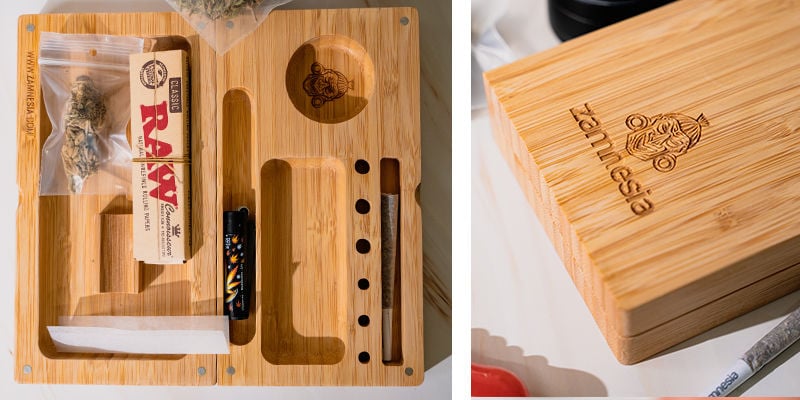 Bamboe Rolling Stash Tray (Zamnesia)