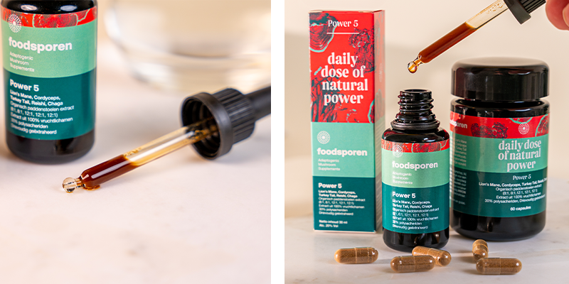 Power 5 Paddenstoelentinctuur (Foodsporen)