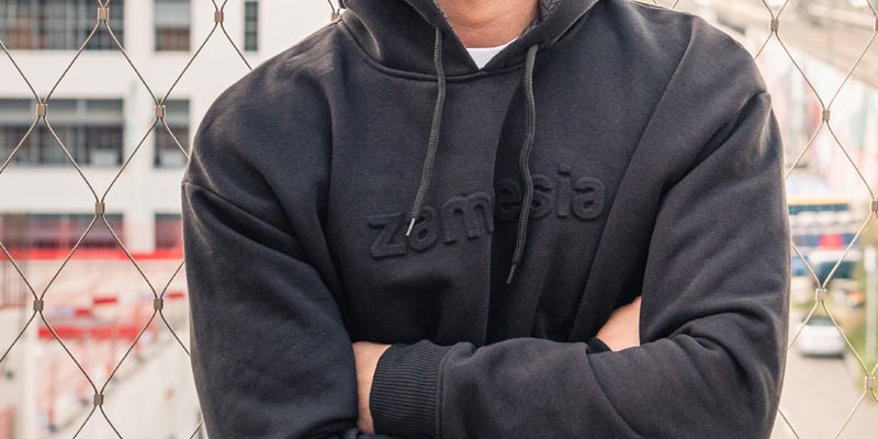 Zamnesia Hoodie met Reliëf Zwart