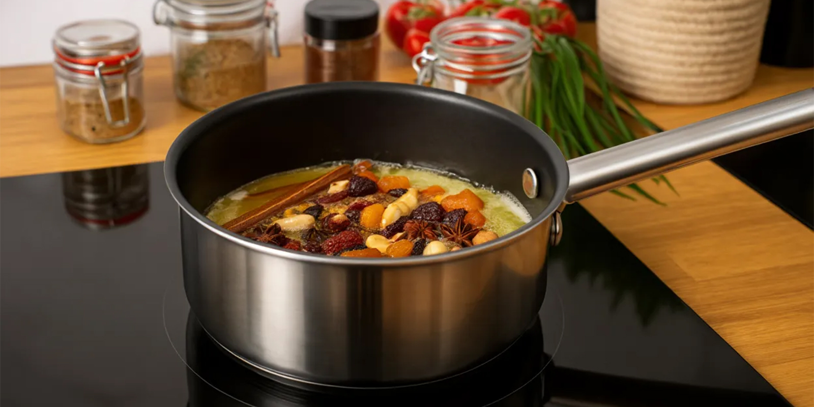 Voeg honing en fruit toe Voeg honing en fruit toe