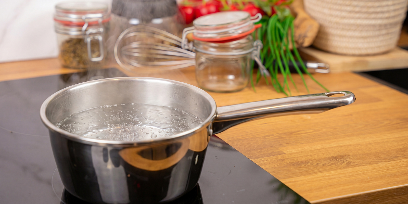 Verwarm het water Verwarm het water